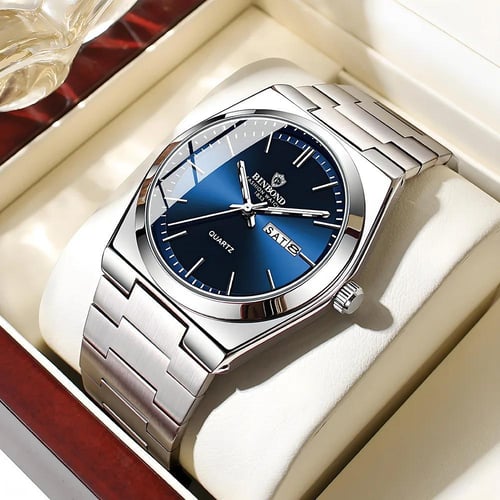 ساعة رجالية من الفولاذ المقاوم