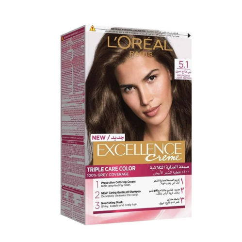 لوريال باريس إكسلانس كريم صبغة شعر العناية الثلاثي...