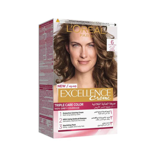 لوريال باريس إكسلانس كريم صبغة شعر العناية الثلاثي...