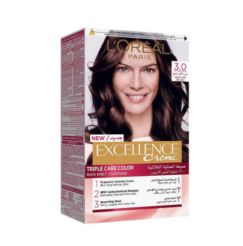 لوريال باريس إكسلانس كريم صبغة شعر العناية الثلاثي...