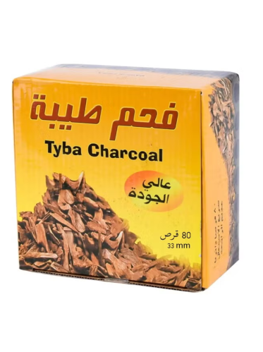 فحم طيبة سريع الاشتعال كبير 80 قرص