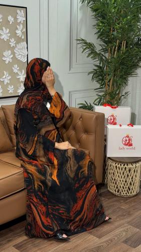 عباية دابل فيس اورانج