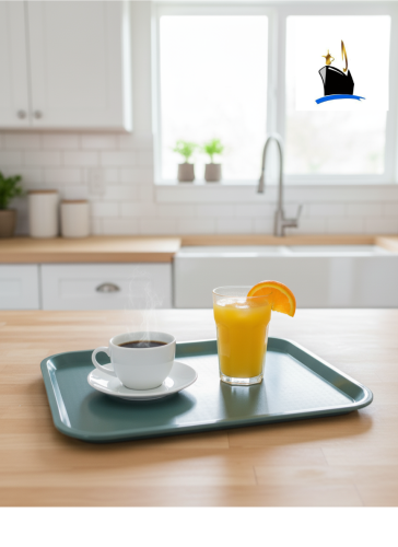 صواني تقديم صغيرة رصاصي غامق – البجاد