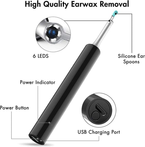 مجموعة إزالة شمع الأذن بالكاميرا