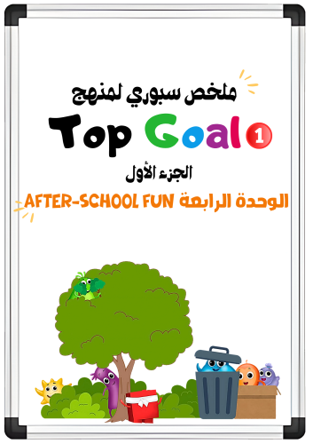 ملخص سبوري للوحدة الرابعة After-Shool Fun للصف الر...