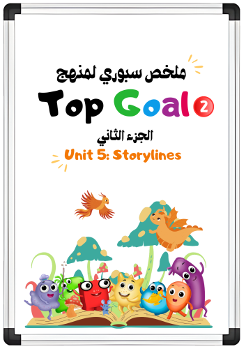 ملخص سبوري الوحدة الخامسة Storylines لمنهج Top Goa...