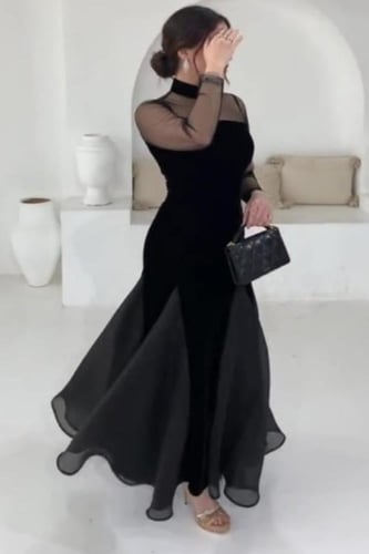 فستان مخمل جازار