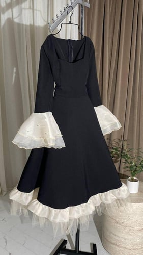 فستان ناعم ميد قصوص