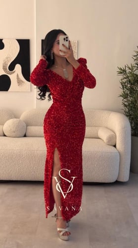 فستان ترتر كم طويل