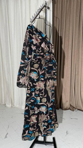 فستان مشجر كم