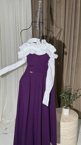 فستان ناعم توب كم طويل