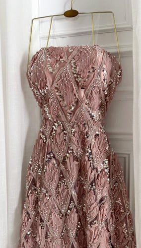 فستان سهرة توب تطريز