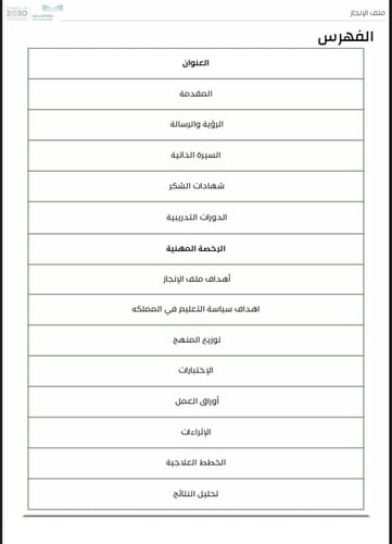 ملف إنجاز المعلم لمادة العلوم