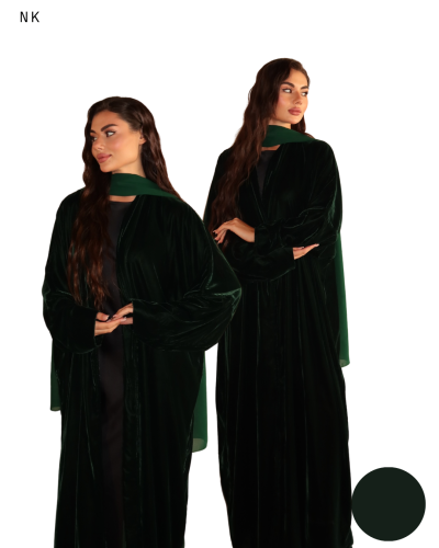 عباية مخمل اخضر