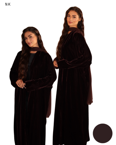 عباية مخمل بني