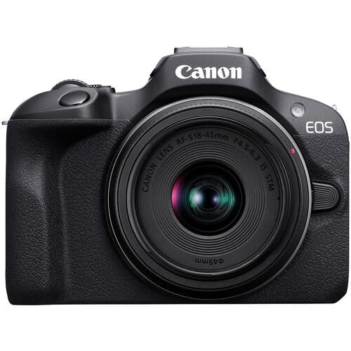 Canon EOS R100 Mirrorless Camera with RF-S 18-45mm IS STM Lens – 24.1MP, 4K Video, Dual Pixel CMOS AF, Eye Detection & Compact Tra...