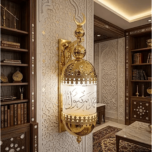 ابليك جداري للمساجد بتصميم إسلامي زجاجي صغير يضفي...