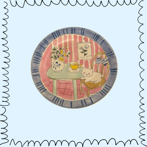 Cartoon Breakfast Plate
