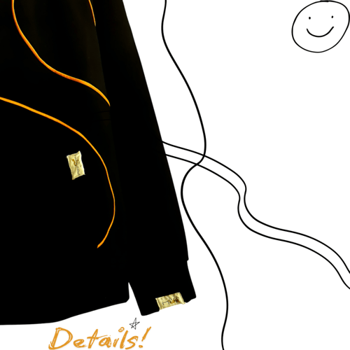 Black x orange hoodie