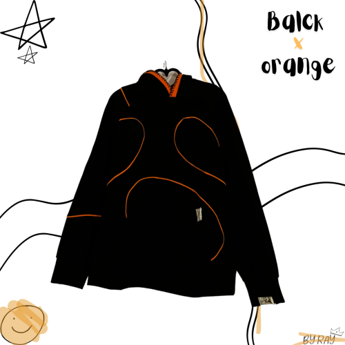 Black x orange hoodie