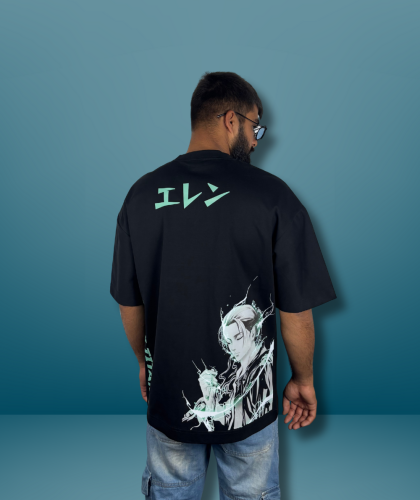 تيشيرت إرين أتاك أون تايتن أوفر سايز"