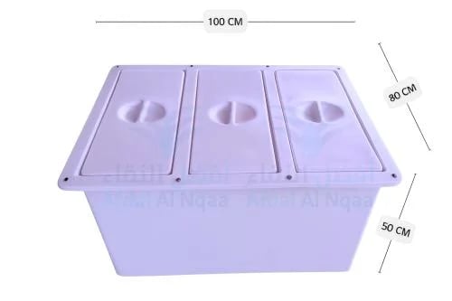 Fiberglass oil trap with central hole, size 100 ×...
