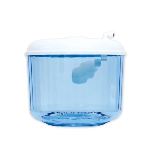 A water cooler bottle connected to the purifier.