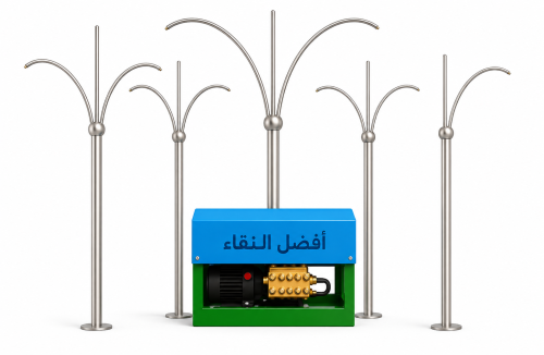 نظام ضباب متكامل مضخة ضباب مع 6 أعمدة ستانلس لتغطي...