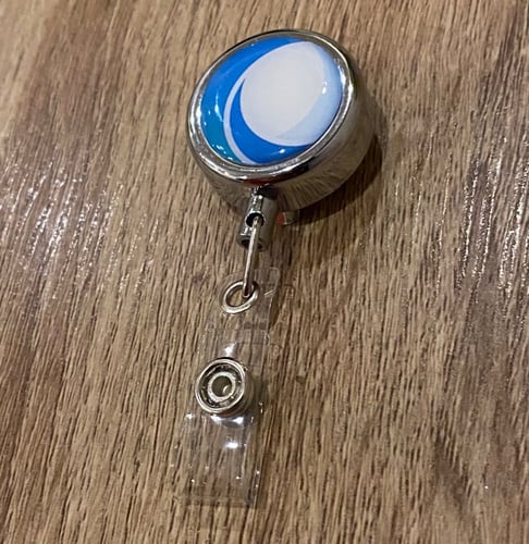 تعليقة دائري فضي معدن 25 مل