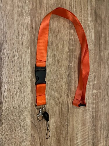 حبل رقبة قماش طباعة أي شعار حسب الطلب لون أحمر