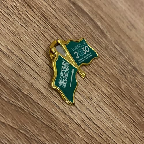 بروش علم السعودية ورؤية 2030 معدن مغناطيس ( عرض 3....