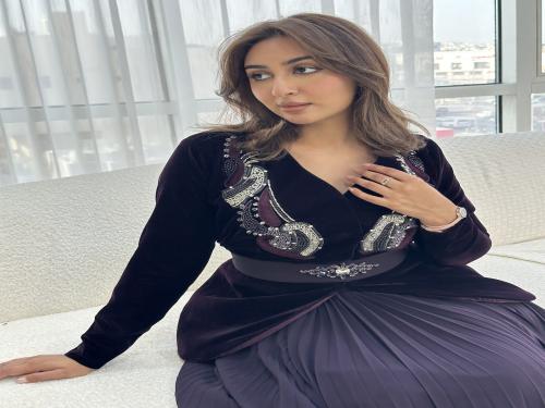 Modern Moroccan caftan with hand embroidery