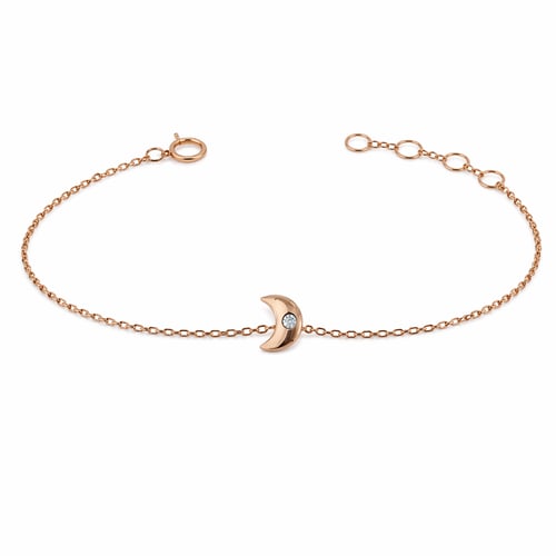 Children's 18-karat gold bracelet with a crescent...