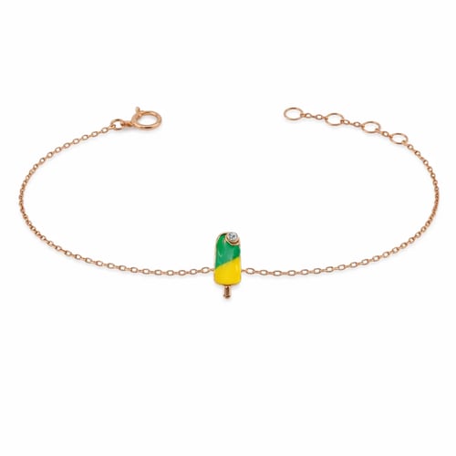 Children's 18-karat gold bracelet with ice cream d...
