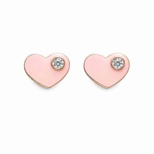 Children's 18-karat gold heart design pendant with...