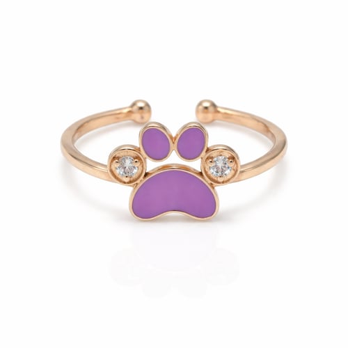 Children's 18-karat gold ring with a palm design,...