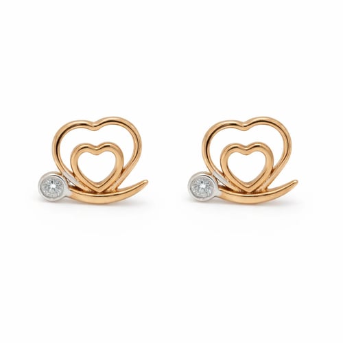 Children's 18-karat gold ring with rose design, do...