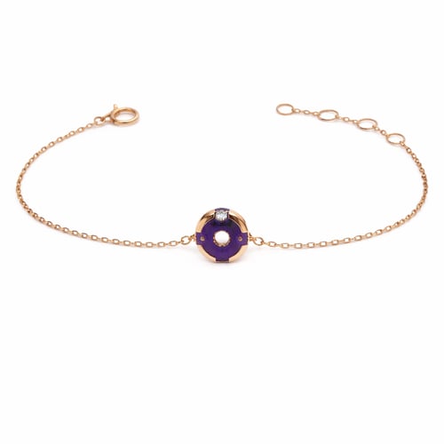 Children's 18-karat gold bracelet with a circular...