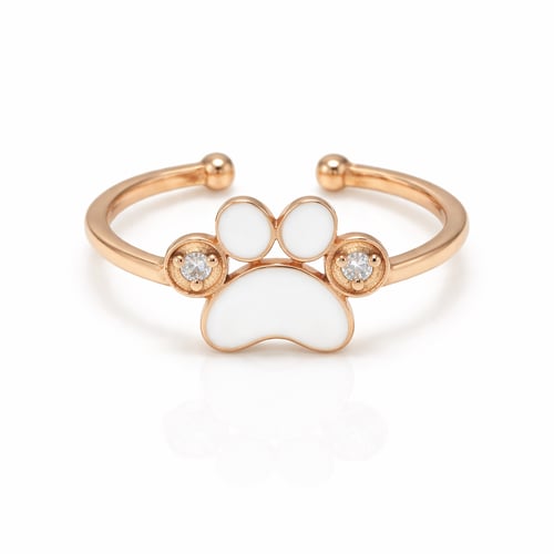 Children's 18-karat gold ring, soft palm design wi...