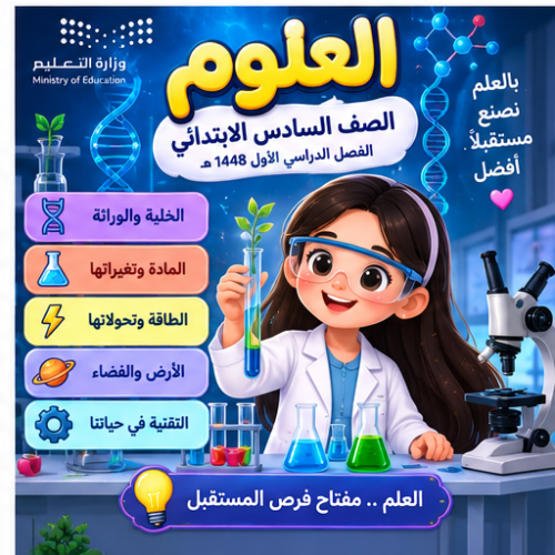مسابقات وألعاب لجميع وحدات العلوم للصف السادس ابتدائي الفصل الدراسي الأول