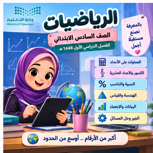 مسابقات وألعاب لجميع وحدات الرياضيات للصف السادس ابتدائي الفصل الدراسي الأول