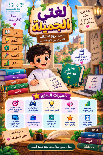 مسابقات وألعابلجميع وحدات لغتي الجميلة للصف الرابع ابتدائي