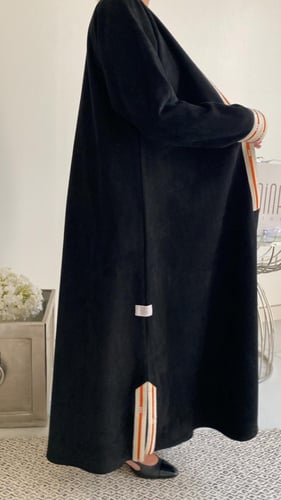 Dl09 عبايه شمواه باللون الاسود