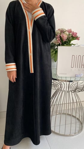 Dl09 عبايه شمواه باللون الاسود