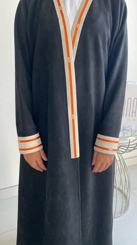 Dl09 عبايه شمواه باللون الاسود
