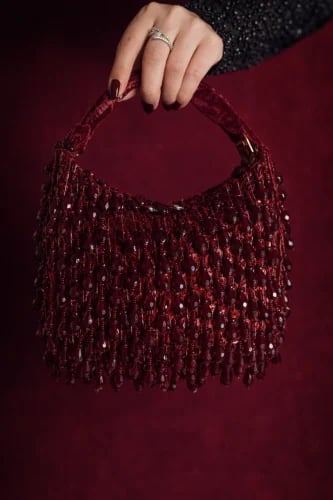Red crystal bag