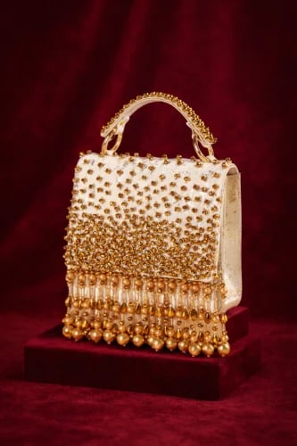 Gold crystal bag