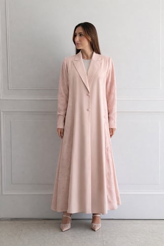 بليزر أنيق كريب تركي مع دانتيل مطرز – بنك