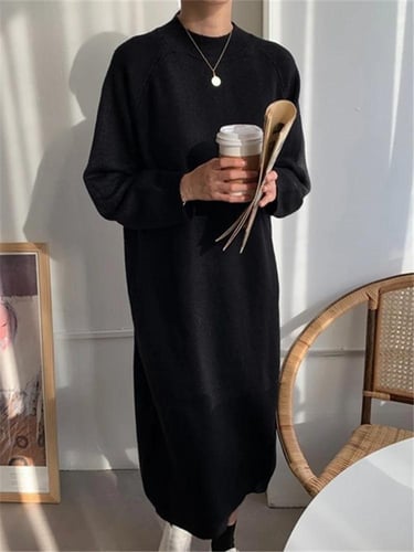فستان محبوك فضفاض