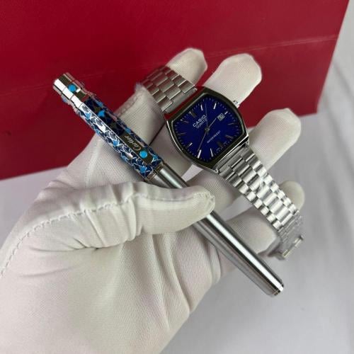 ساعة كاسيو و قلم كارتير